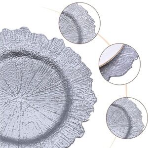 6pcs Silver Reef Chargers